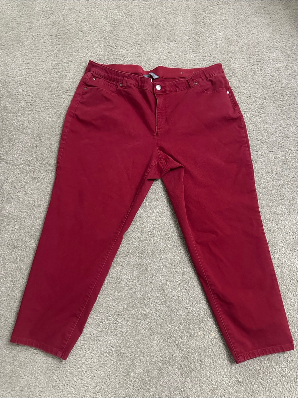 CJ Banks Women’s Signature Slimming Deep Red Pants – Size 22W